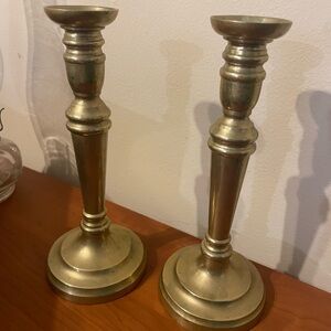 Set of 2 Elegant Brass Candle Holders, Weddings, Parties, Chic, Classy